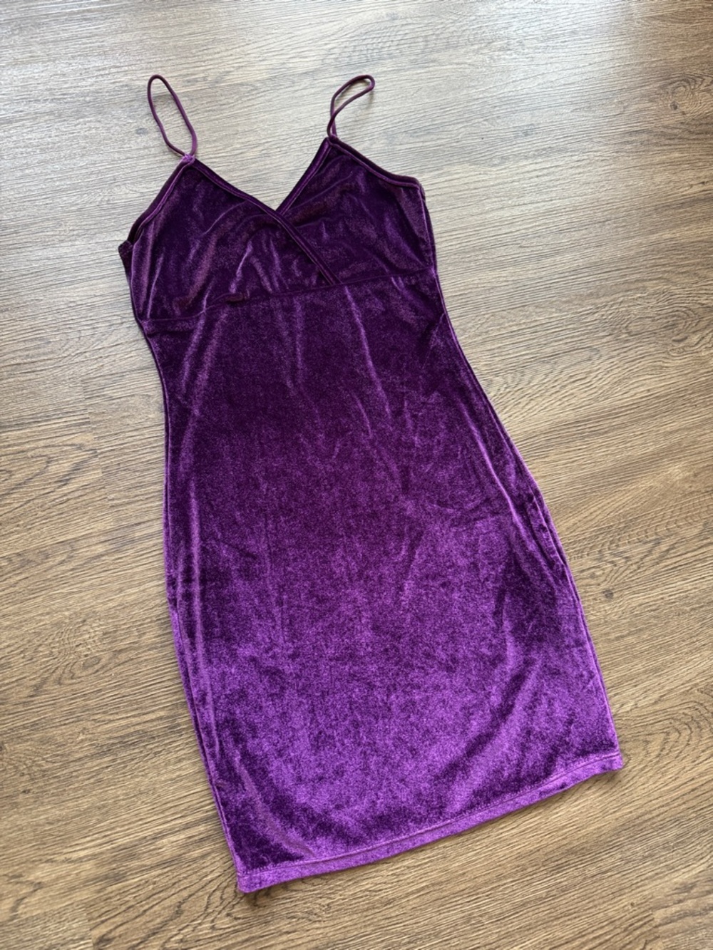 SHEIN Purple Velvet Bodycon Mini Dress